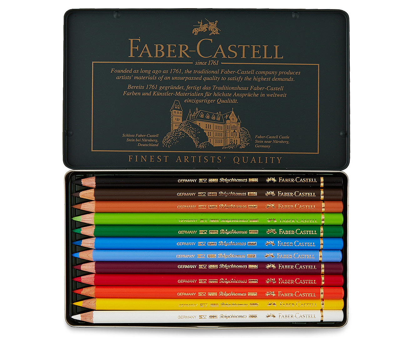 Faber-Castell Polychromos 12 Colour Pencils Set | GroceryRun.com.au