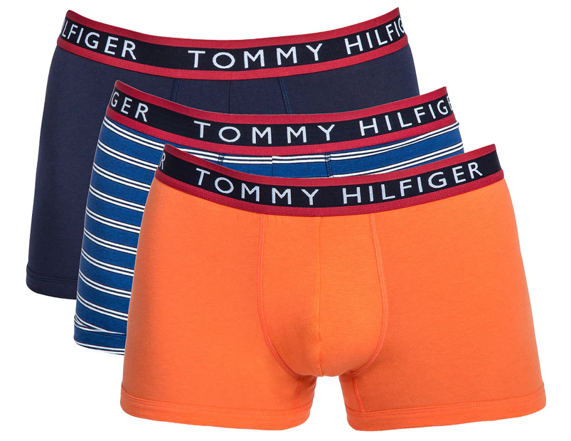 Tommy Hilfiger Men's Cotton Stretch Trunks 3-Pack - Multi
