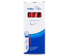 Artline Flow Premium Stick Pens 12-Pack - Red