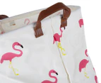 Kids Concepts Set of 2 Canvas Storage Bags - Flamingo/Triangle