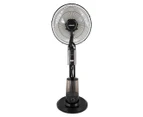 Heller 40cm Misting Pedestal Fan with Remote - Black HMIST40R