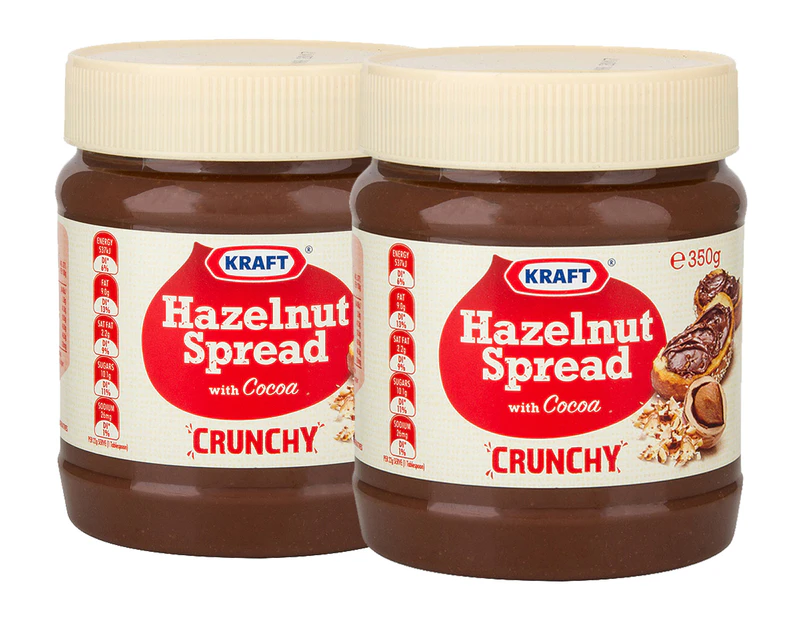 2 x Kraft Hazelnut Spread Crunchy 350g