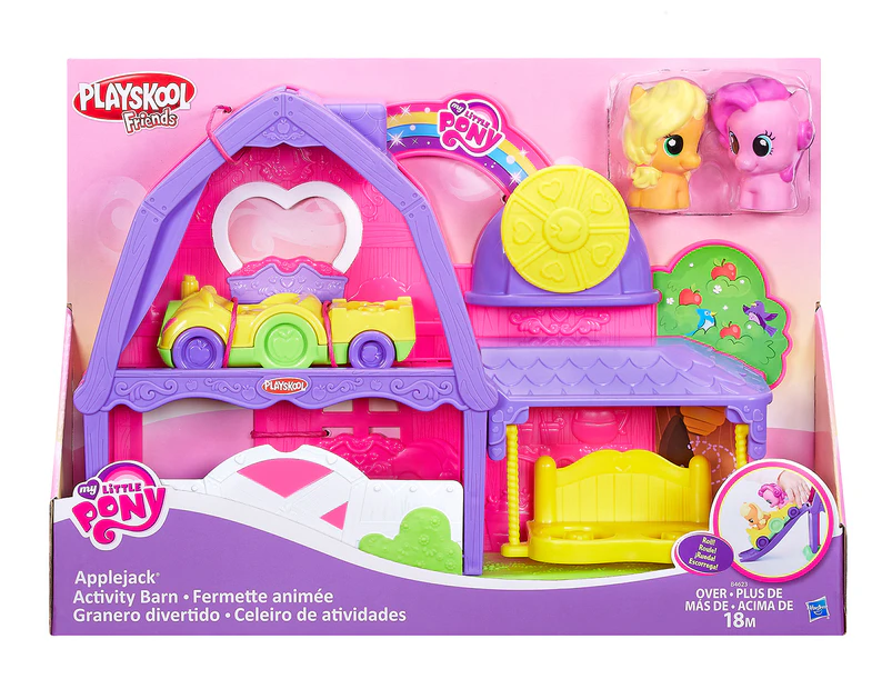 Playskool My Little Pony Applejack & Pinkie Pie Barn & Vehicle Playset