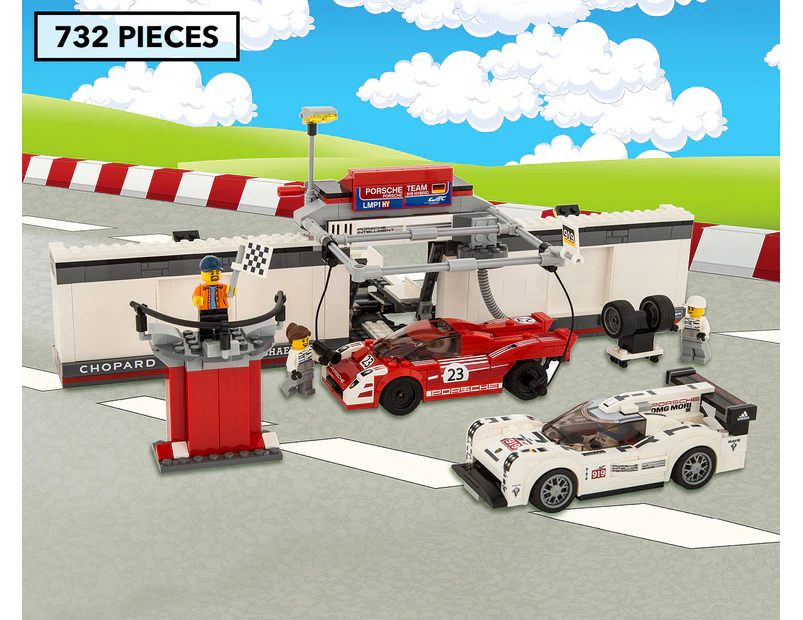 LEGO® Speed Champions Porsche 919 Hybrid & 917K Pit Lane Building Set