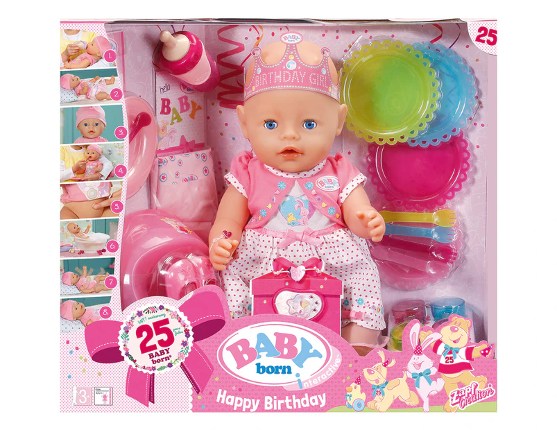 Baby Born Interactive Happy Birthday Doll