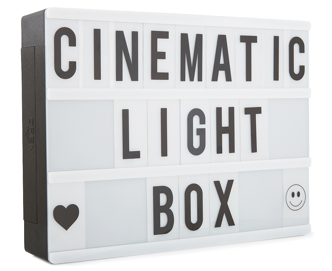 Cinematic 85-Letter Light Box - White/Black | Catch.com.au