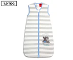 Disney Baby 1.0 Sweet Dreams Mickey Grey Stripe Sleeping Bag - Blue/Grey/White
