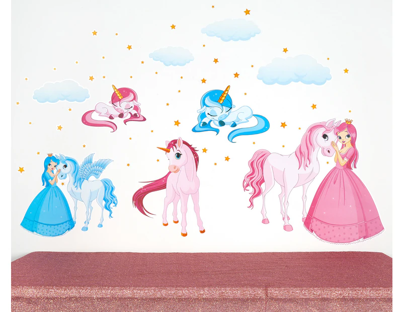 Unicorns & Princesses Wall Decal