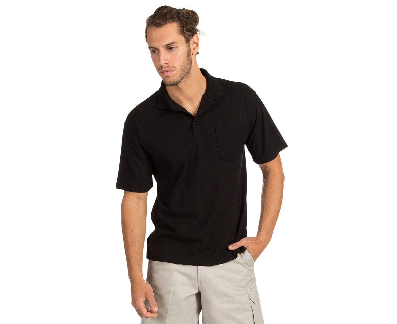 Hard Yakka Men's Short Sleeve Polo - Black | Catch.co.nz