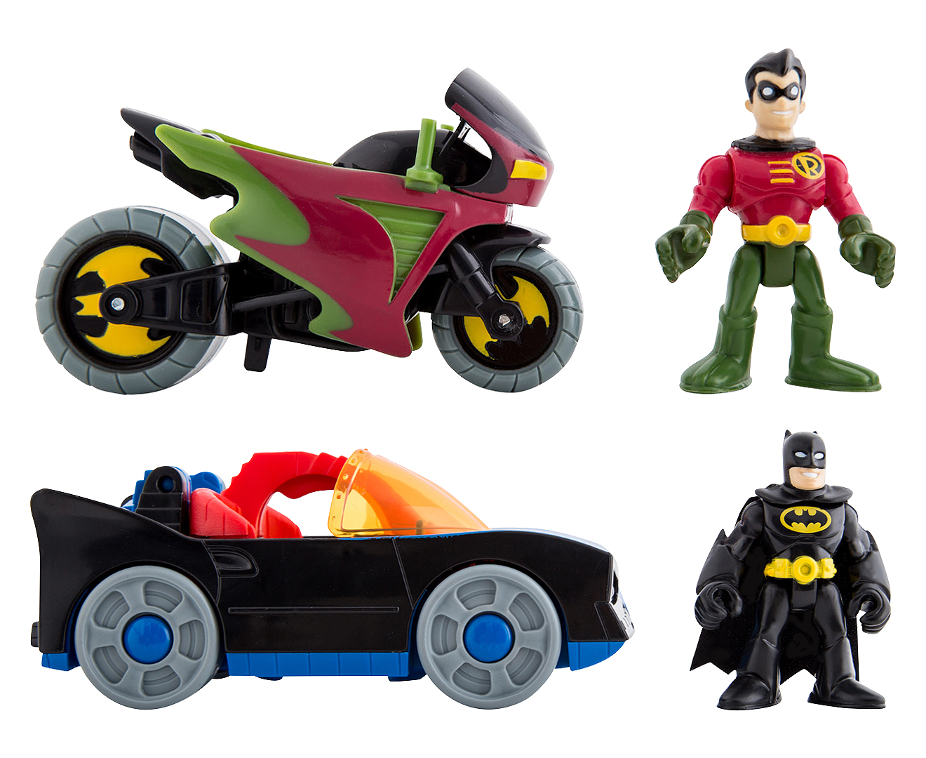 imaginext batmobile and cycle