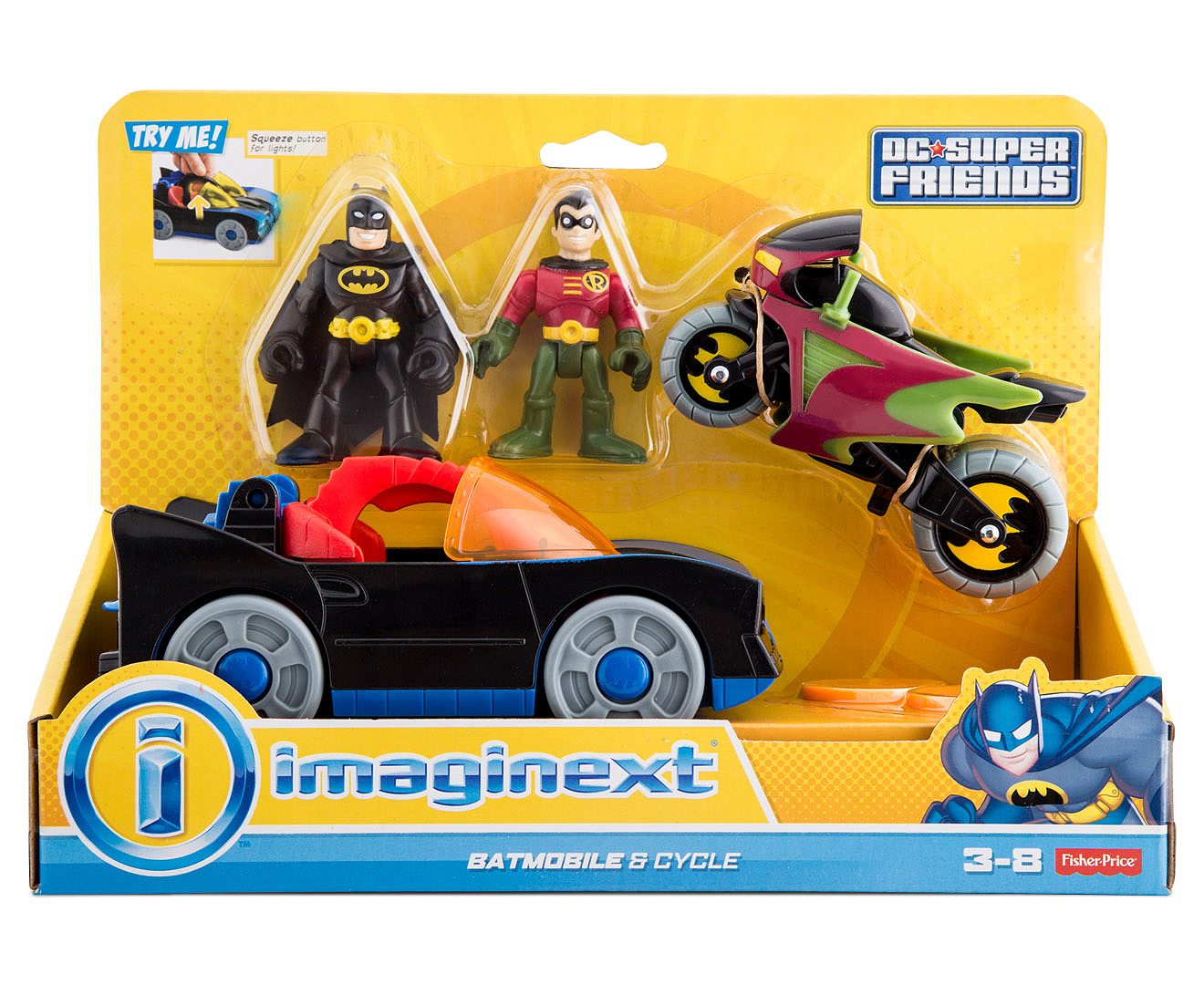 imaginext batmobile and cycle