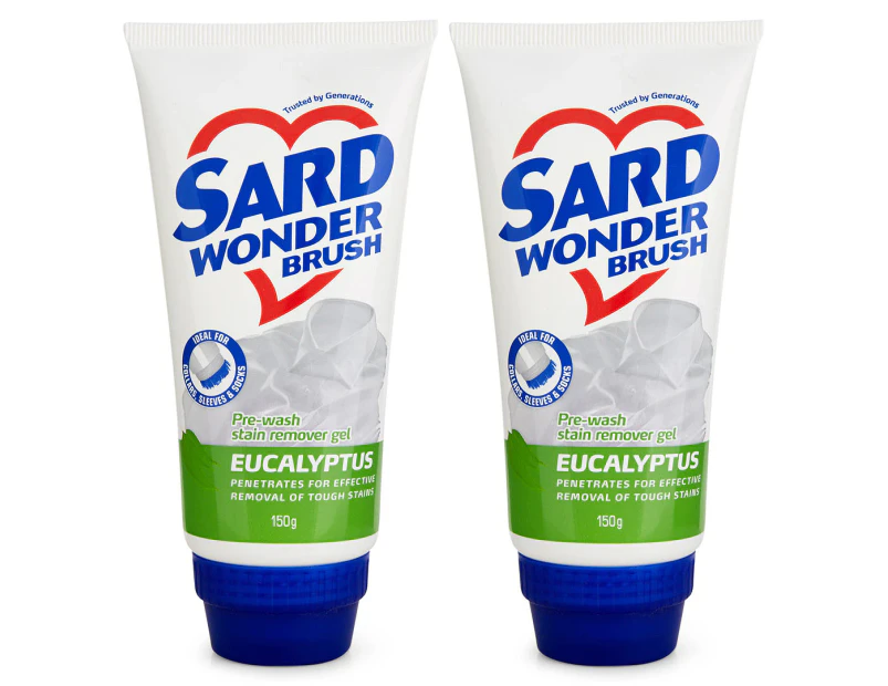 2 x Sard Wonder Brush Pre-Wash Stain Remover Gel 150mL
