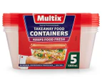 2 x Multix 1000mL Takeaway Food Containers 5pk