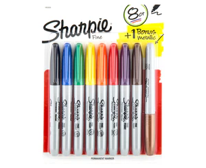 SHARPIE Retractable Permanent Markers, Ultra Fine Point, Black, 3