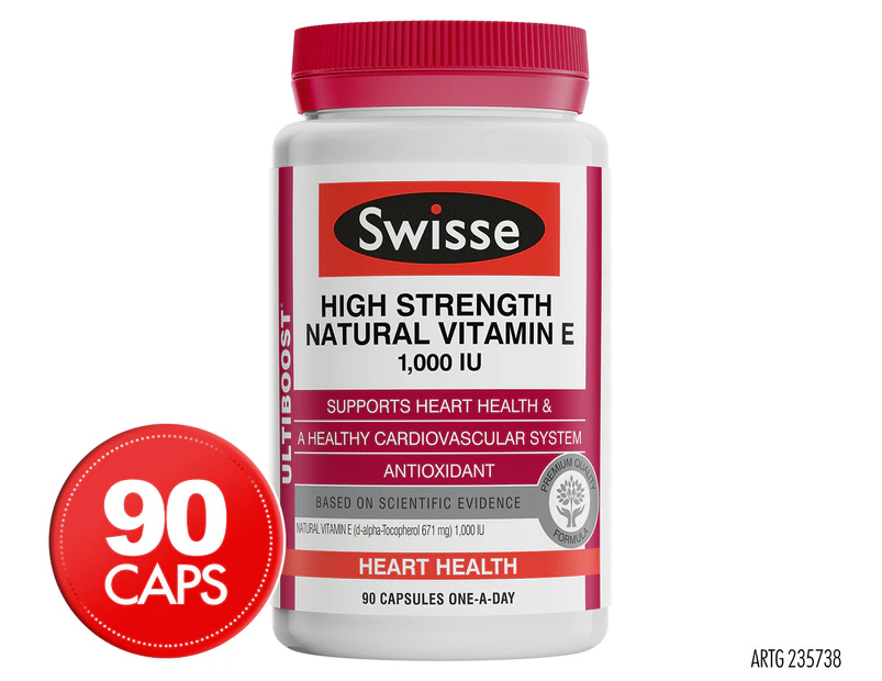 Swisse High Strength Natural Vitamin E 1000IU 90 Caps