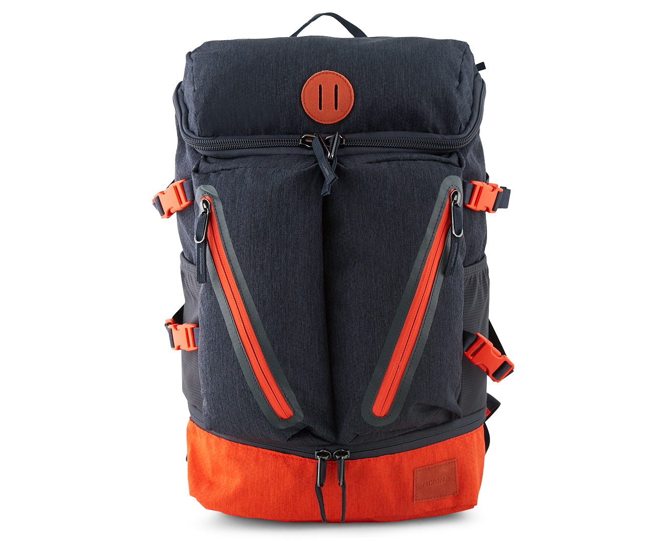 Nixon Scripps Backpack Dark Grey Orange Catch