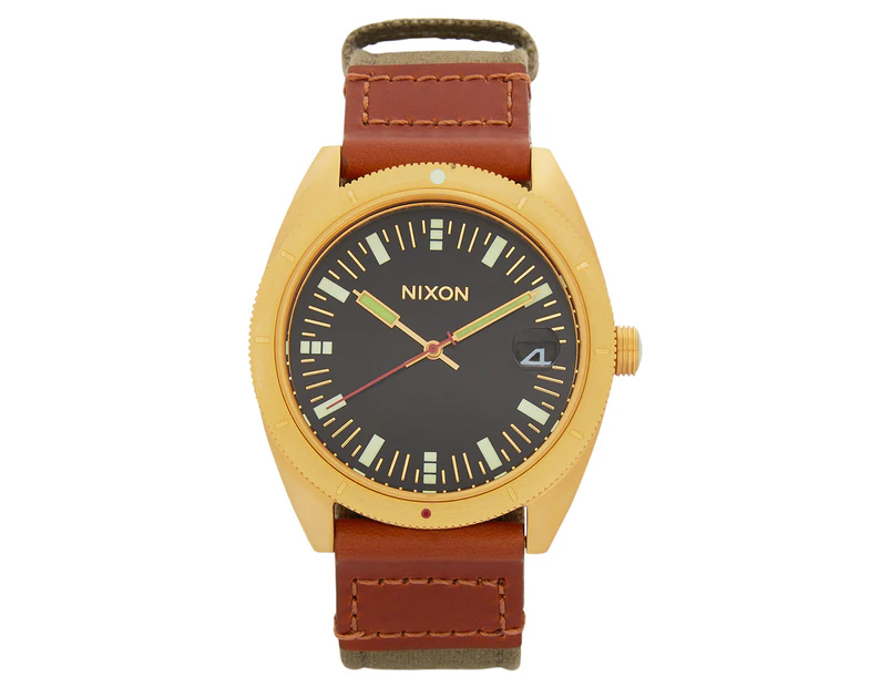 Nixon 42mm Rover II Watch - Surplus/Gold