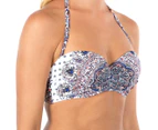Billabong Women's Beach Haze Bustier Bikini Top - Mosaic Blue