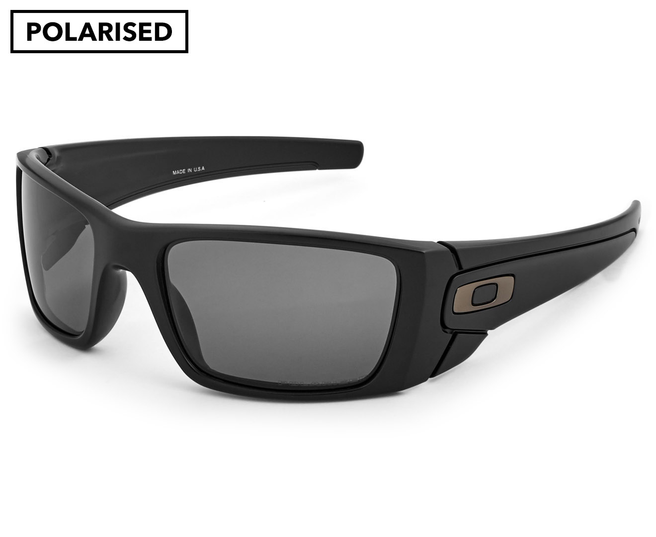 Oakley Men's Fuel Cell Polarised Sunglasses - Matte Black/Grey |  