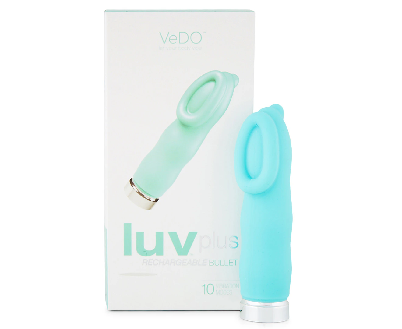 VeDO Luv Plus Rechargeable Bullet - Tease Me Turquoise