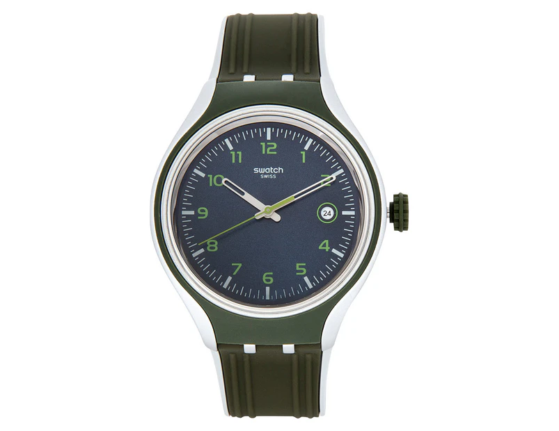 Swatch 41mm Go Climb Watch - Olive/Navy