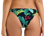 Seafolly Women's Jungle Out There Brazilian Bikini Bottom - Black