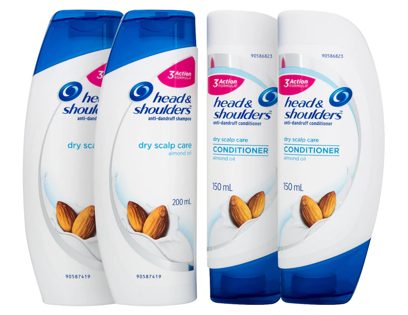 2 x Head & Shoulders Dry Scalp Care Anti-Dandruff Shampoo 200mL & Conditioner 150mL