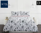 Actil Lovatt Double Bed Standard Quilt Cover Set - Charcoal