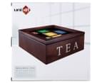 9-Compartment Wooden Tea Storage Box - Brown 6