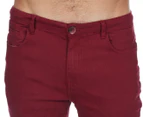 Afends Men's After Party Slim Fit Chino - Maroon