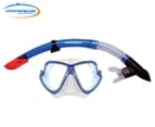 Mirage Adult Pacific Mask & Snorkel Set - Blue/Clear 1