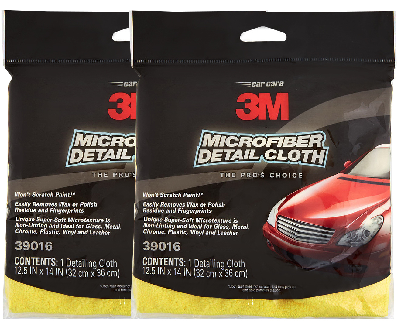 2 x 3M Microfiber Detail Cloth - Yellow | Catch.com.au