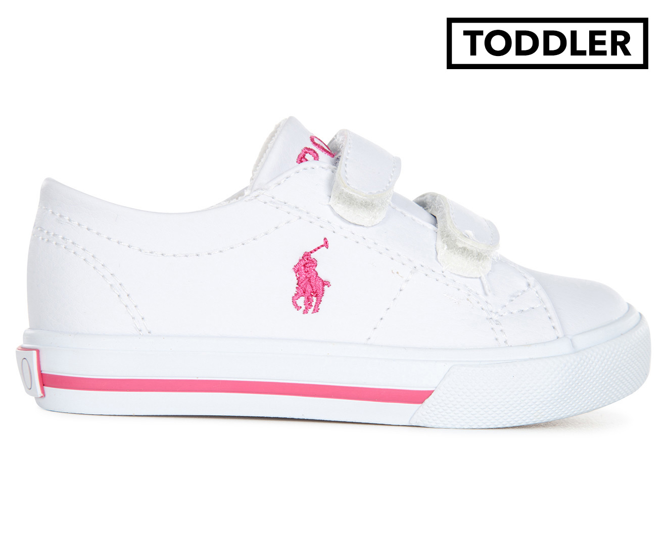 Polo Ralph Lauren Toddler Scholar EZ Shoe - White/Pink Pony | Catch.com.au