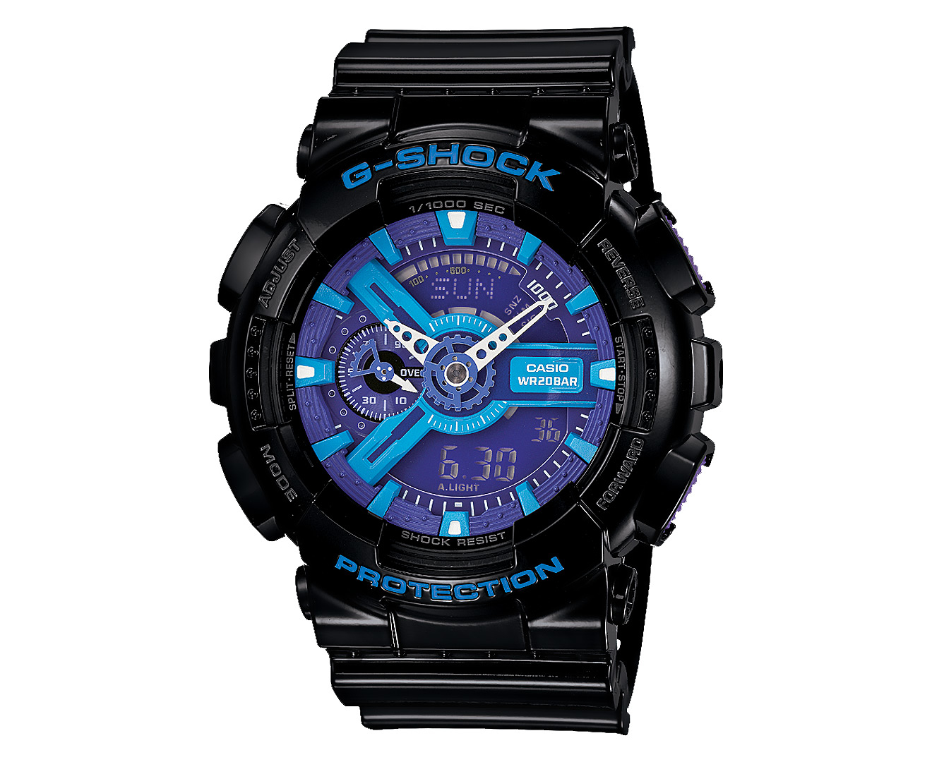 Casio G-Shock Men's 50mm GA110HC-1A Digital Watch - Black/Blue ...