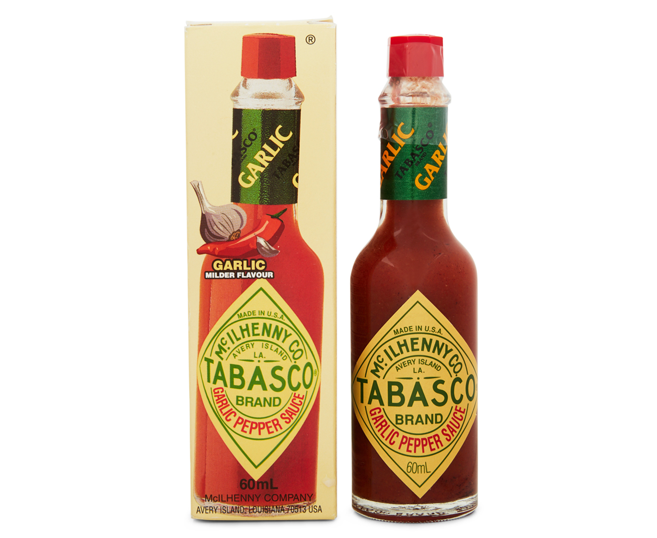 2 x Tabasco Garlic Pepper Sauce 60mL