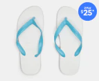 Havaianas Unisex Traditional Thongs - White/Blue