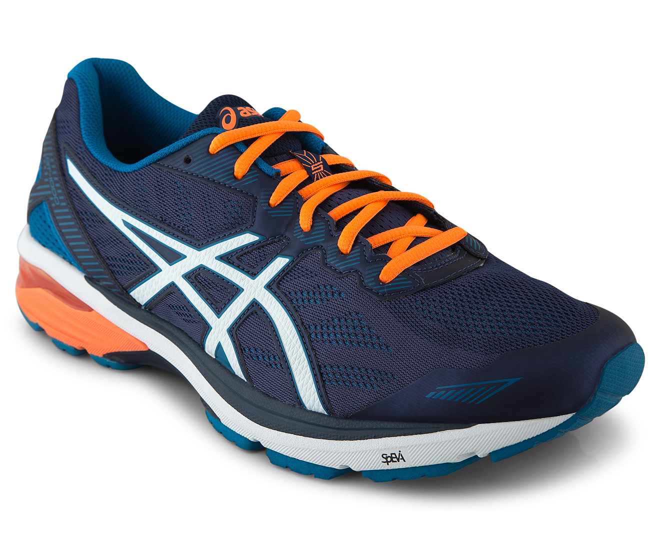 ASICS Men's GT-1000 5 Shoe - Indigo Blue/Snow/Hot Orange | Catch.com.au