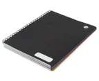 5 x Marbig  A4 5-Subject Notebook - Black