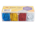 Marbig Coloured 33mm Large Paper Clips 800-Pack - Assorted