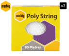 Marbig 80m Poly String - White