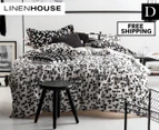 Linen House Zade Double Bed Quilt Cover Set - Black