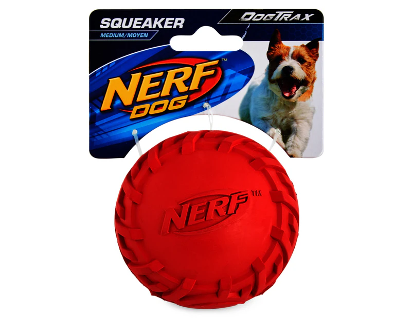 NERF Dog Medium Tyre Squeaker - Red