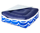 Gracious Living Outdoor Inflatable Air Ottoman Square - Cobalt Blue