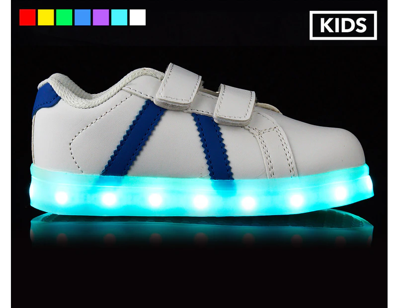 GLEAMKICKS Kids' Lil Gleamer Shoe - White/Blue