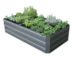 Greenlife 1800x900mm Raised Garden Bed w/ Support Braces - Slate Grey
