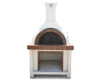 Traditional Tuscan-Style Wood Oven - Dark Brown