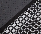 Urban Colours 45x30cm Rectangle Bamboo Placemat 4-Pack - Black/Silver Checkerboard
