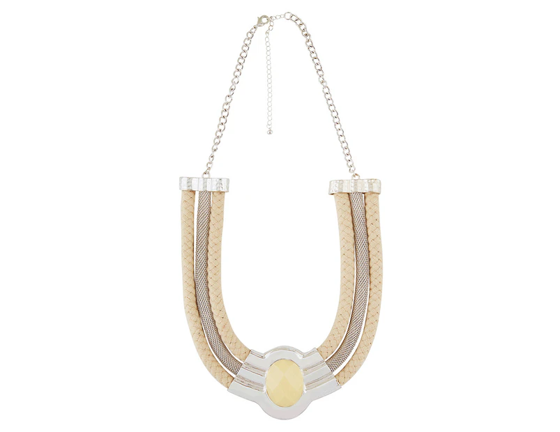 Barcs Corded Statement Necklace - Natural