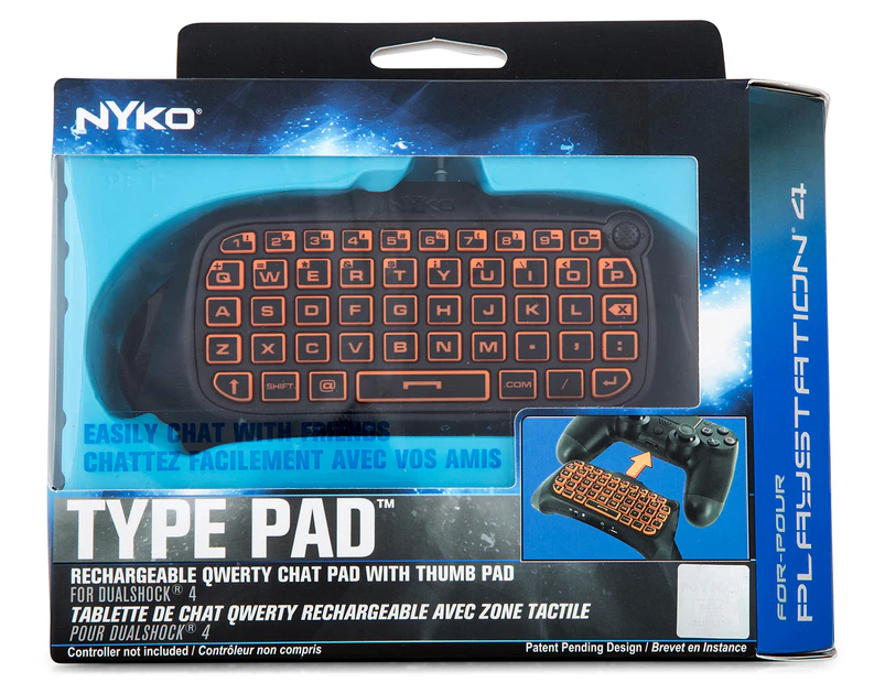 Nyko PS4 Type Pad Bluetooth Gaming Keyboard - Black