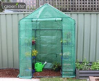 Greenlife 2-Tier Walk-In Greenhouse w/ PE Cover - Green